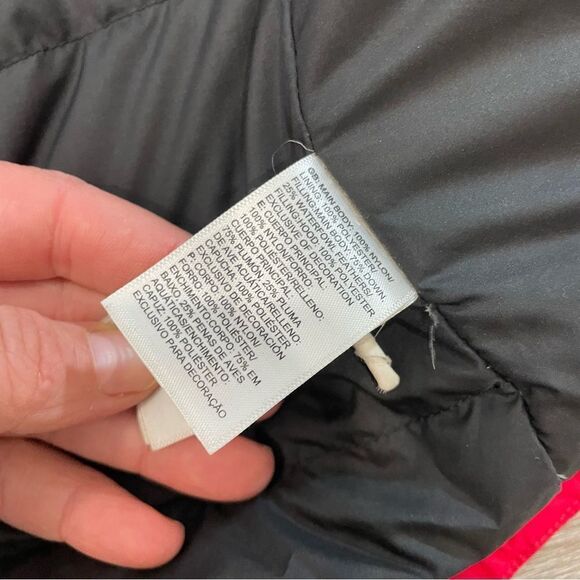 The North Face Down Dry-vent Women Parka Size S Black Red Winter Puffer - Picture 13 of 16